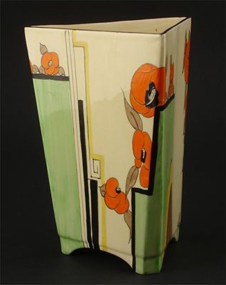 Appraisal: Newport' a Clarice Cliff Bizarre shape vase painted in colours