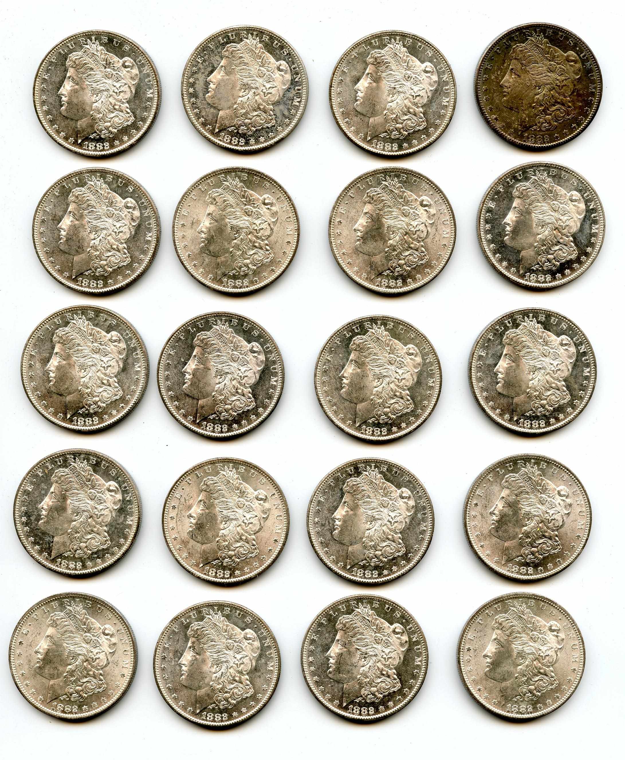 Appraisal: -S Coins range from frosty to semi-reflective all are essentially