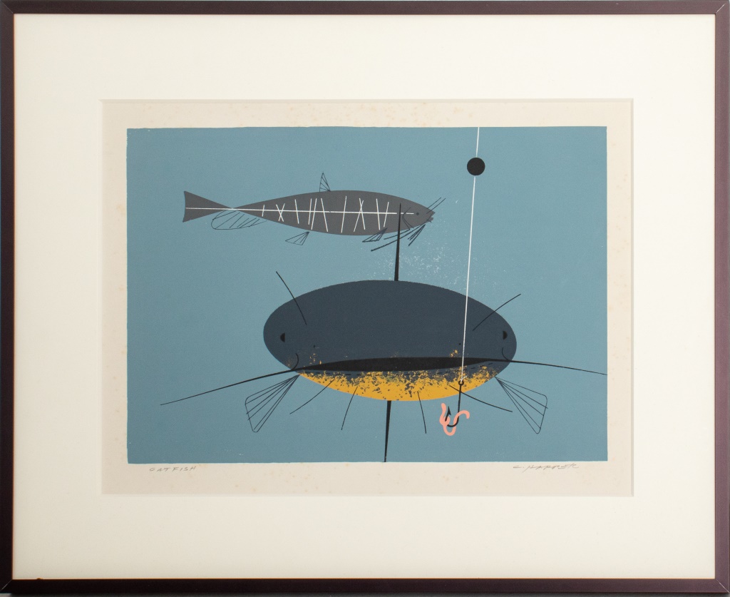 Appraisal: CHARLEY HARPER CATFISH SERIGRAPH PRINT Charley Harper American - Catfish