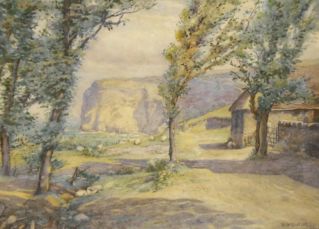 Appraisal: By P W Butler th century - coastal landscape with