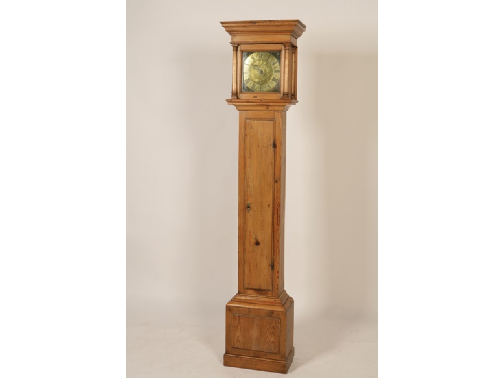 Appraisal: A GEORGE III PINE LONGCASE CLOCK by Spinney of Blandford