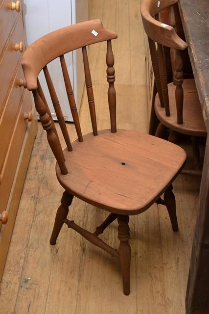 Appraisal: A SET OF FOUR HARDWOOD FLASHORE CHAIRS