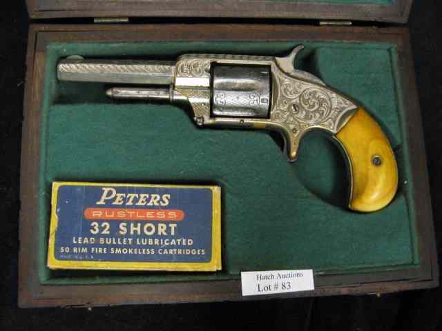 Appraisal: Early Engraved Pistol with ivory grips marked Whitneyville Armory CT