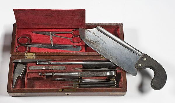 Appraisal: MILLIKEN POSTMORTEM KIT mid- to late th century postmortem kit