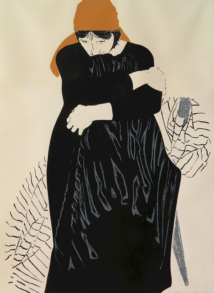 Appraisal: Phyllis Sloane silkscreen Phyllis Sloane American - - Woman in