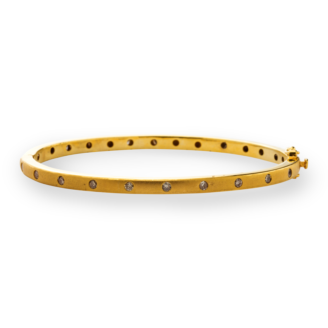 Appraisal: A DIAMOND AND FOURTEEN KARAT GOLD BRACELET A diamond and