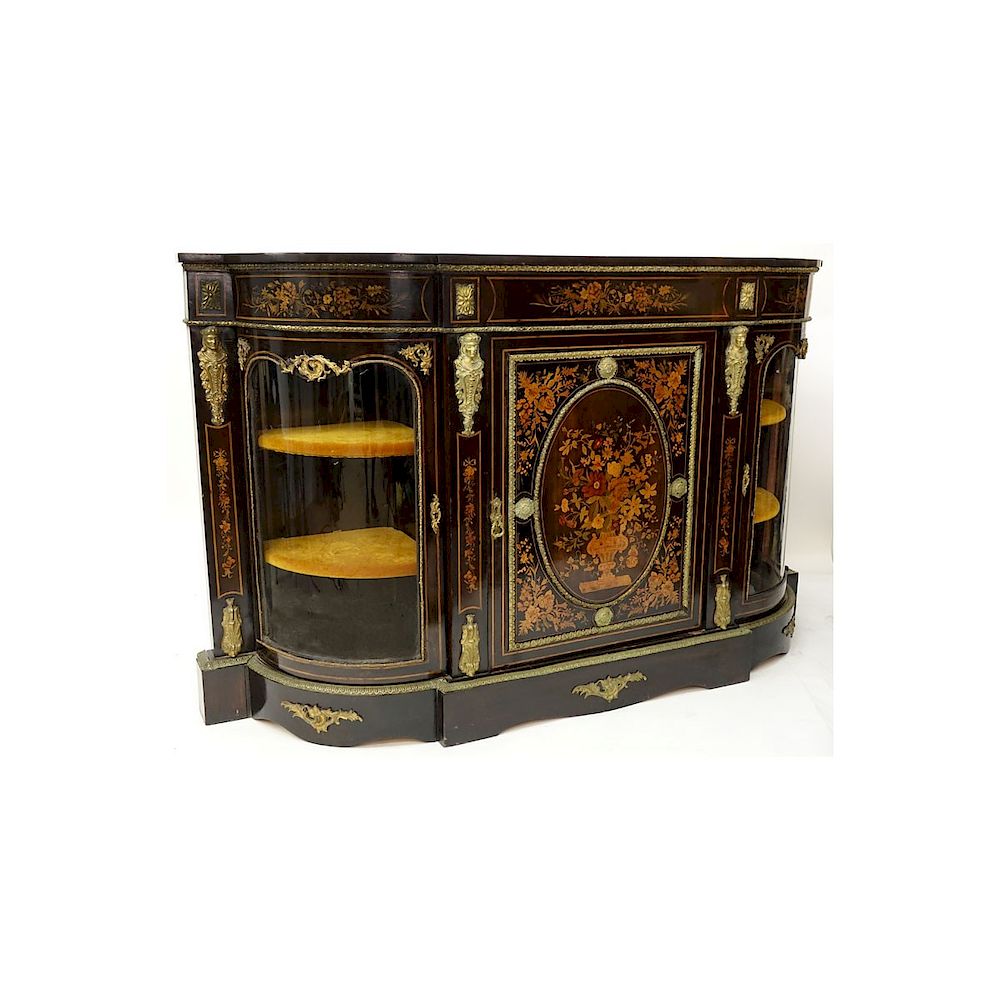 Appraisal: French Napoleon III Demi Lune Credenza Early th Century French