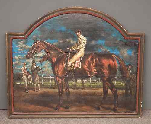 Appraisal: Kenneth Newton - - Painted Pub sign - ''Horse Jockey''