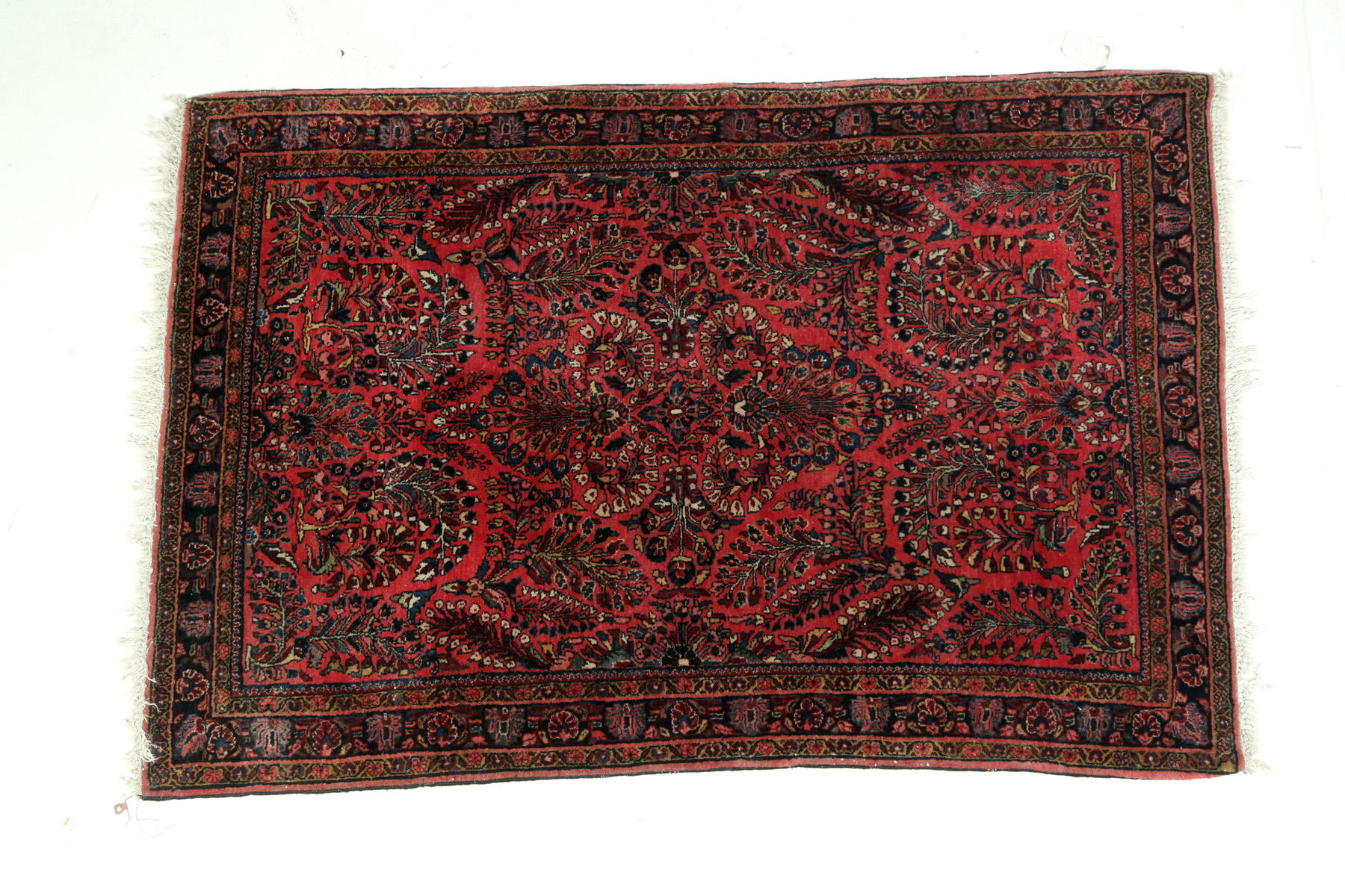 Appraisal: HANDMADE SAROUK AREA RUG Asia st half- th century Typical