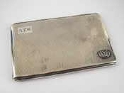 Appraisal: A silver cigarette case Birmingham Wt g