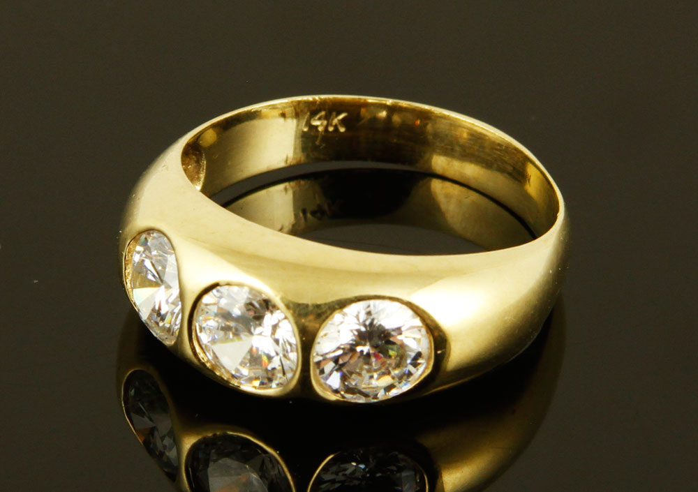 Appraisal: - K Gold Cubic Zirconia Ring K yellow gold ring