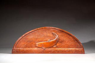 Appraisal: Relief-Carved Trout PlaqueWilliam T Herrick - Clarendon VT c by