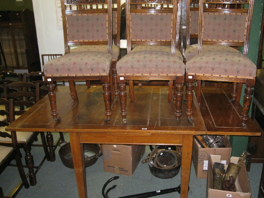 Appraisal: Lot comprising set of six Victorian oak dining chairs and