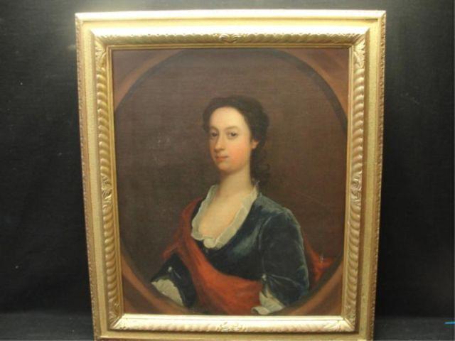 Appraisal: UNSIGNED Oil on Canvas Portrait of a Lady Relined From