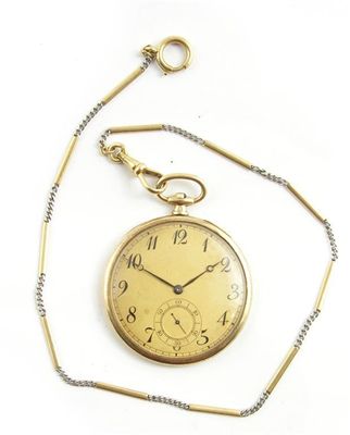 Appraisal: An ct gold dress watch keyless lever movement with champagne