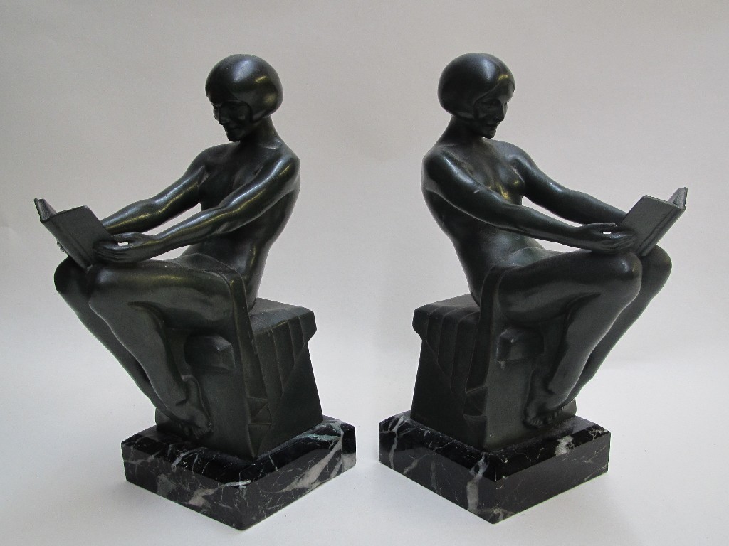 Appraisal: Max Le Verrier - pair of Art Deco PLEASE NOTE