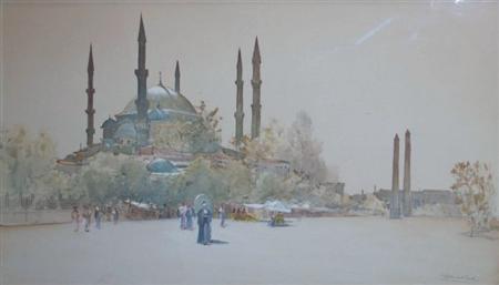 Appraisal: Francis Hopkinson Smith American - Sultan Ahmet Square with the