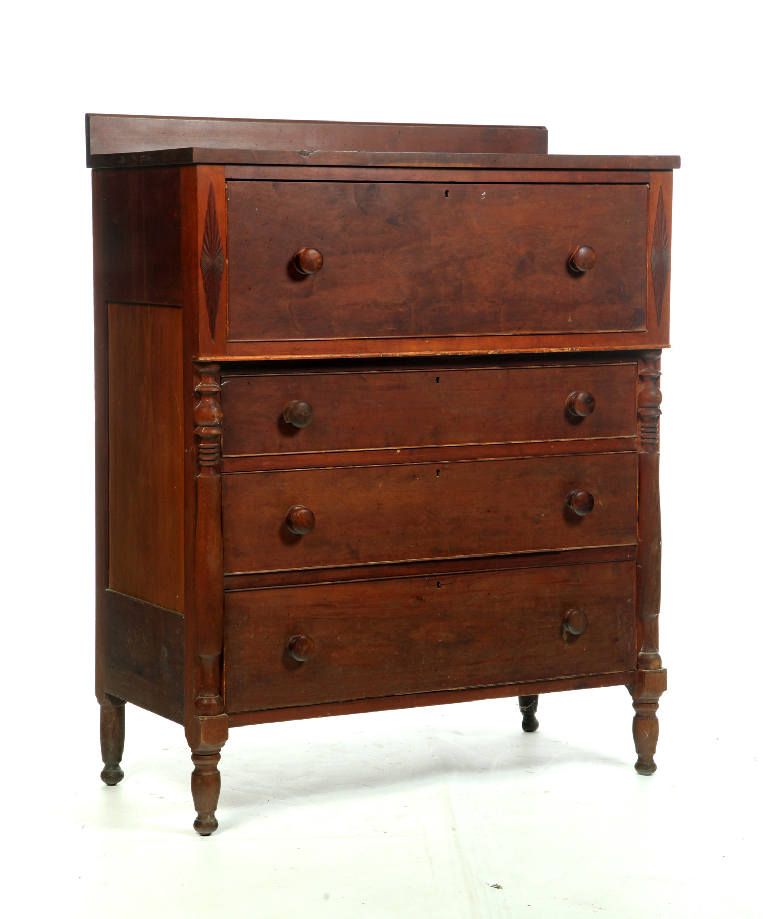 Appraisal: SHERATON TO EMPIRE TRANSITIONAL FOUR-DRAWER CHEST American nd quarter- th