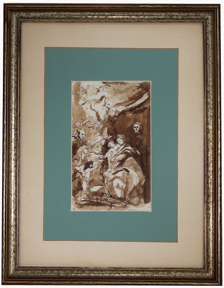 Appraisal: Old Master Flemish School Drawing Inscribed Verso th Century Old