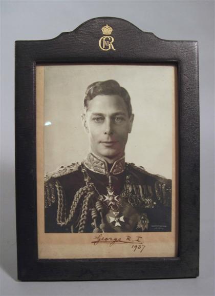 Appraisal: piece Photograph Signed Dated George VI King of England Silver