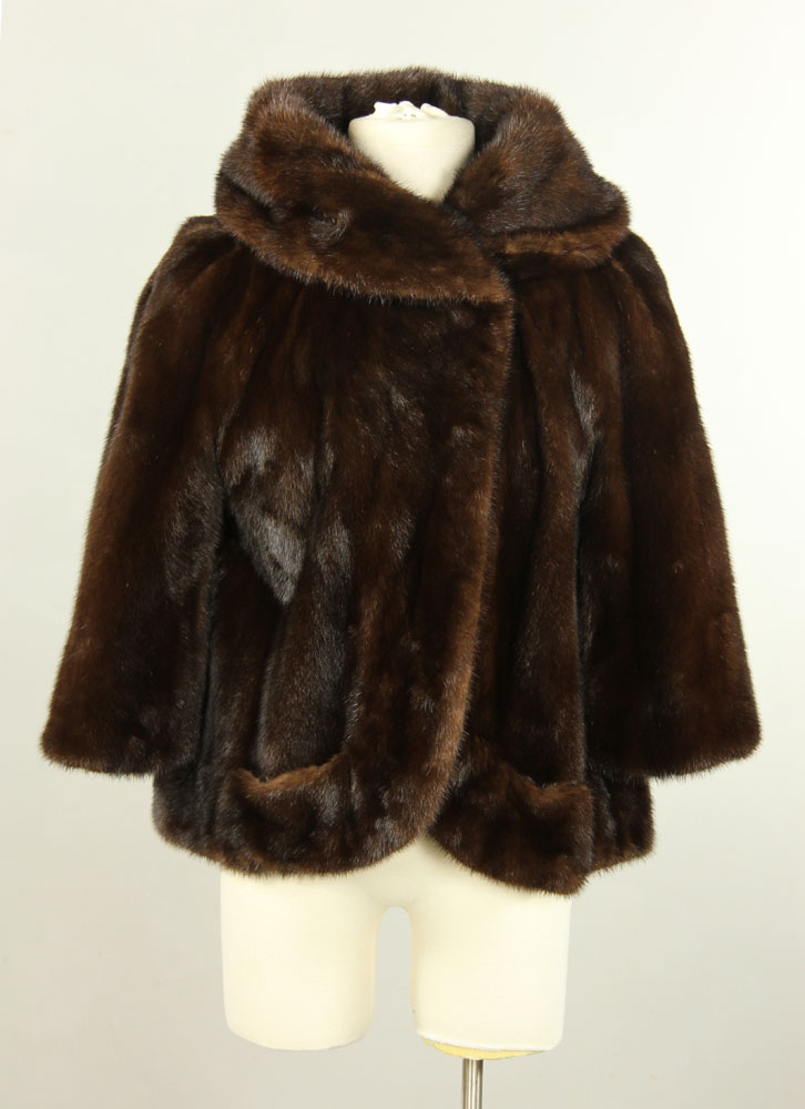 Appraisal: - Dark Brown Mink Jacket Dark brown mink jacket retailed