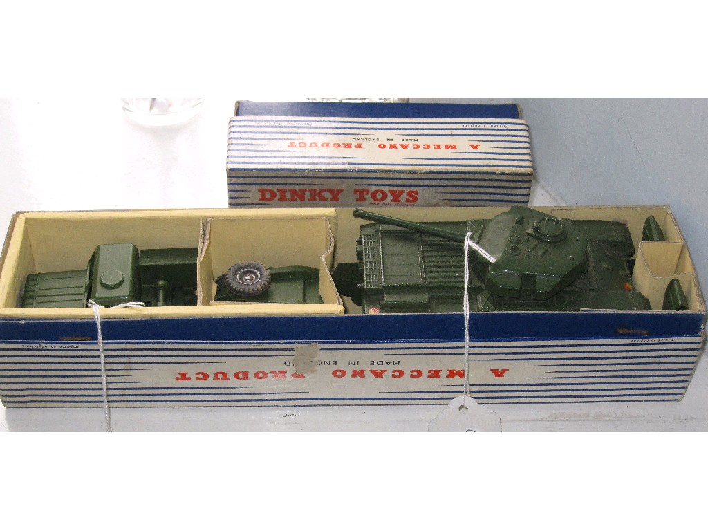 Appraisal: Boxed Dinky tank transporter no and a Dinky centurion tank