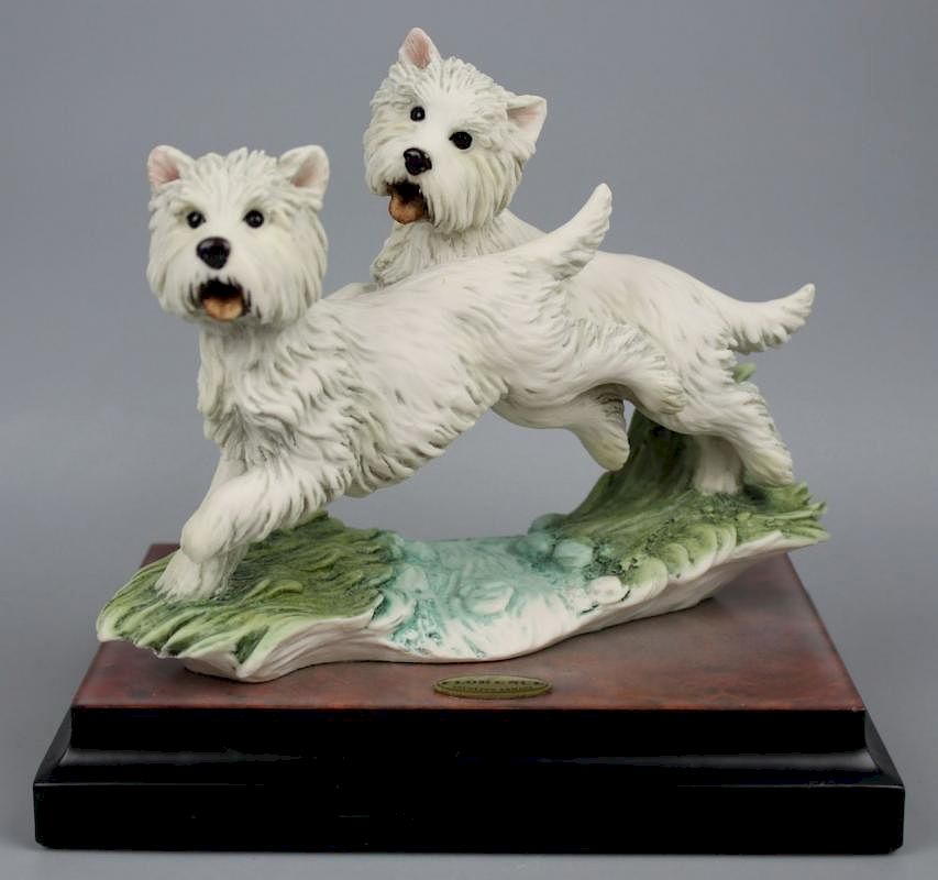 Appraisal: Giuseppe Armani Figurine Dogs Westies MANUFACTURE Florence - Giuseppe Armani