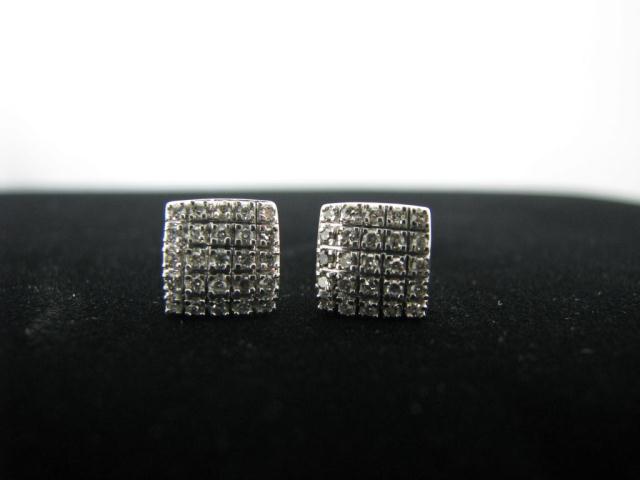 Appraisal: LeVian k white gold diamond pierced earrings