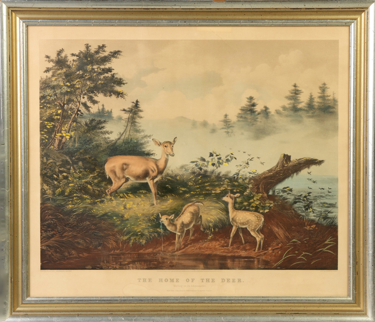 Appraisal: Currier Ives Morning in the Adirondacks The Home of the