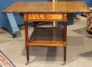 Appraisal: Late George III calamander and mahogany pembroke table Late George