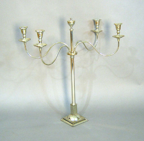 Appraisal: Silver plated candelabra h