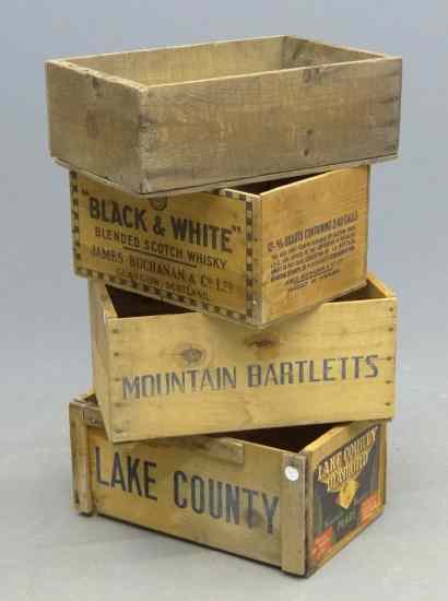 Appraisal: Lot early advertising crates