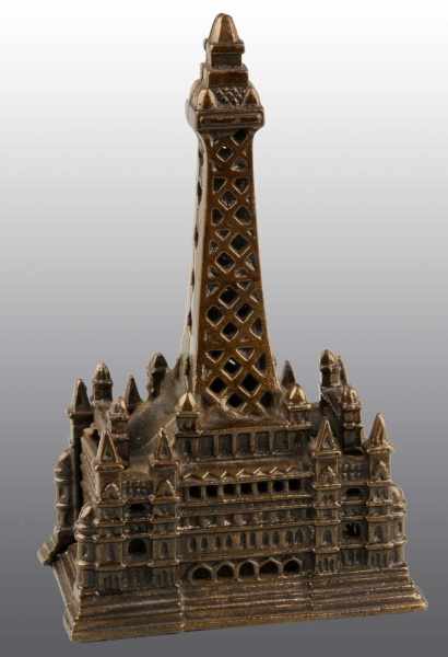 Appraisal: Cast Iron Blackpool Tower Still Bank Description Circa Manufactured by