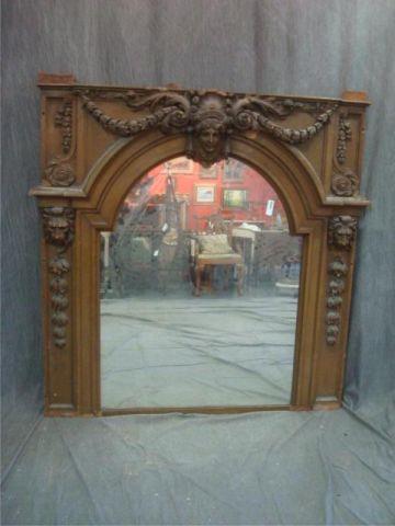 Appraisal: th Cent French Carved Wreath Form Mirrors Carved head carved