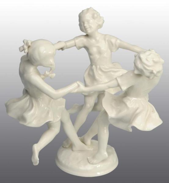 Appraisal: Porcelain Statue of Girls Dancing Description German Hutschenreusher Geib No