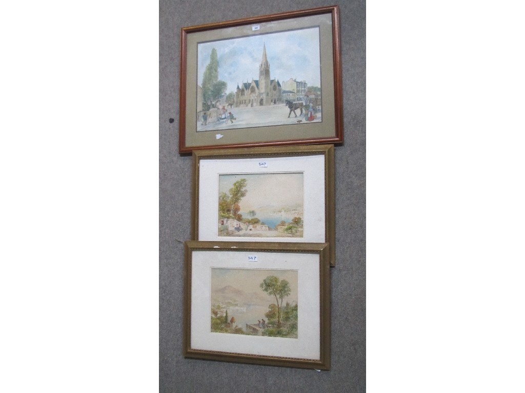 Appraisal: Pair of Italian watercolours both signed and a pen and