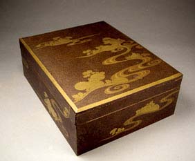 Appraisal: ANTIQUE JAPANESE LACQUER BOX Large and antique Japanese lacquer document