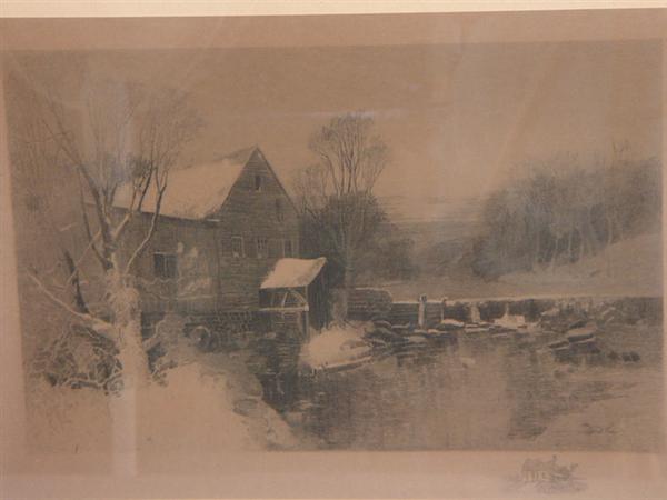 Appraisal: Robert Shaw American - b w etching Mill Along the