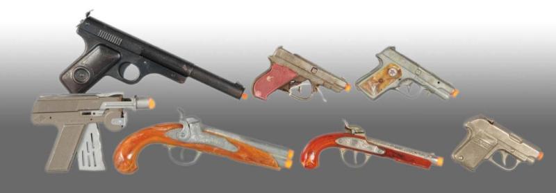 Appraisal: Lot of Miscellaneous Cap Pistols Description Includes two Hubley pirate