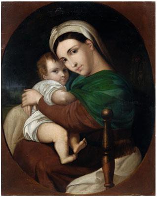 Appraisal: Painting manner of Raphael adaptation of the Madonna del Sedia