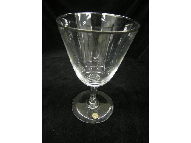 Appraisal: Val St Lambert Crystal Goblets platinum rim signed excellent