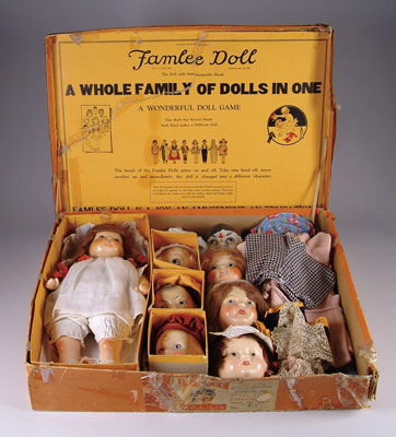 Appraisal: BOXED FAMLEE DOLL SET A great set with eight interchangeable