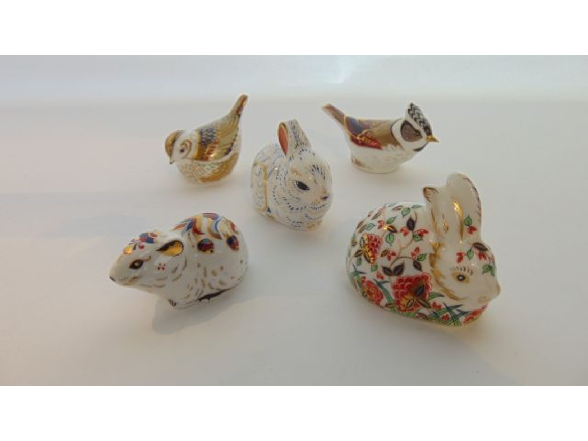 Appraisal: A collection of Royal Crown Derby paperweights with Imari style