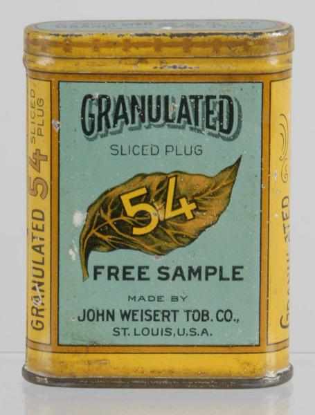 Appraisal: Granulated Sample Size Tobacco Tin Description Backside has a few