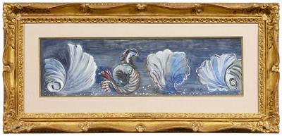 Appraisal: Gouache Jean Dufy French - Coquillage on label verso shells