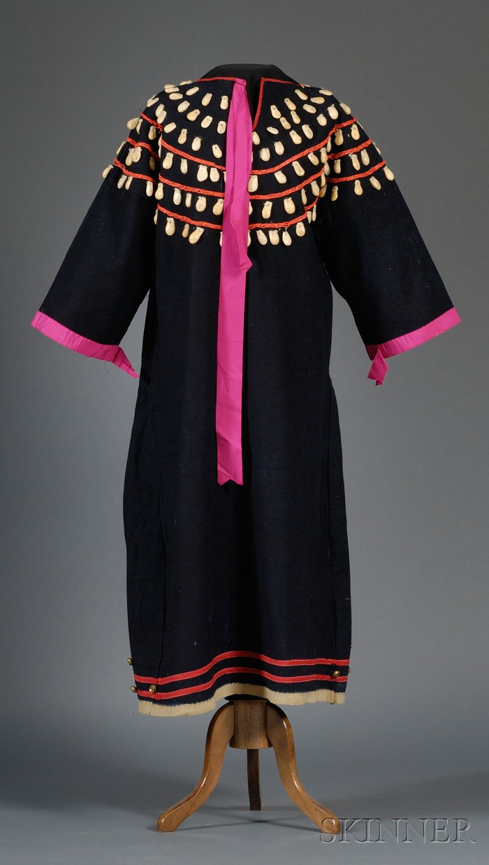 Appraisal: Plains Blue Trade Cloth Woman's Dress Lakota c the bottom