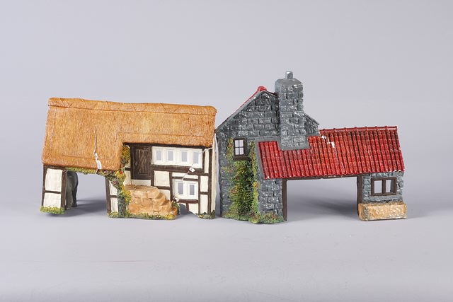 Appraisal: Resin cutaway of a typical English barn pieces some damages