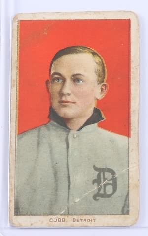 Appraisal: T- baseball card of Cobb Detroit corner crease Card has