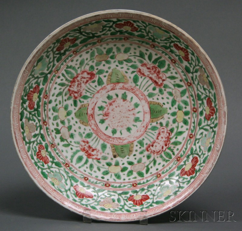 Appraisal: Porcelain Plate K'ang Hsi period - decoration of lotus flowers