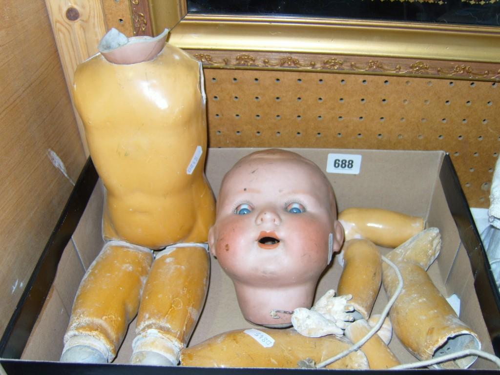 Appraisal: A German bisque head doll -